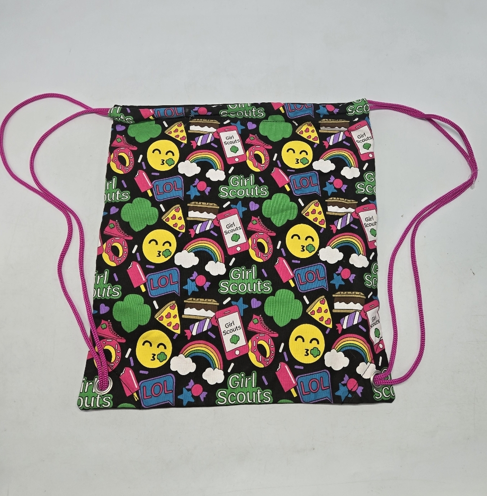 Girl Scouts Colorful Emoji  Drawstring Bag
